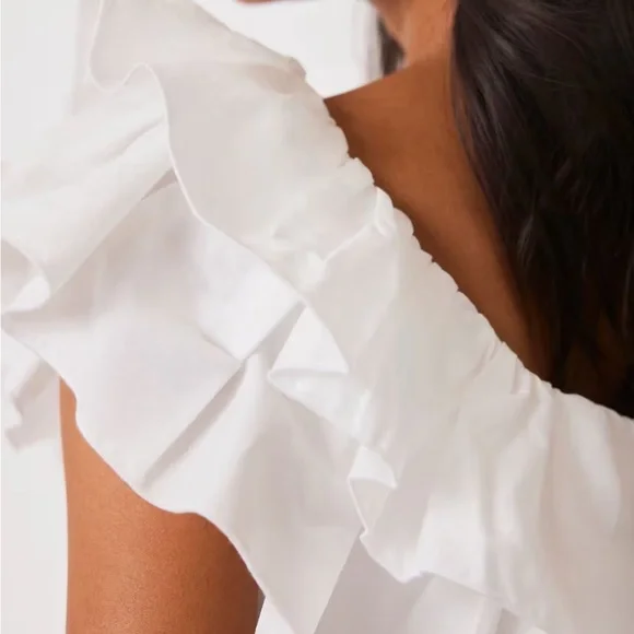 DO+BE White Ruffle Off-Shoulder Top - Picture 5 of 7
